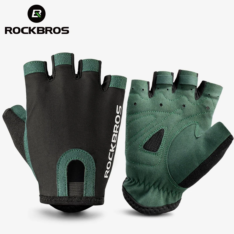 

ROCKBROS Cycling Bike Gloves Breathable Sweat-Wicking Net Bicycle Half Gloves Men Women High Stretch Fabric Sports Bicycle Glove