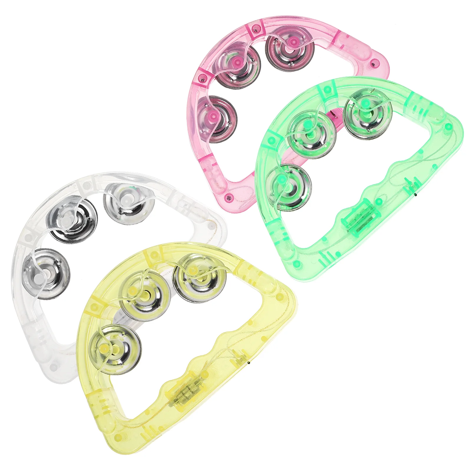 

8 Pcs Flash Handheld Tambourine Interesting Flashing Party Percussion Instrument Playthings Plastic Props