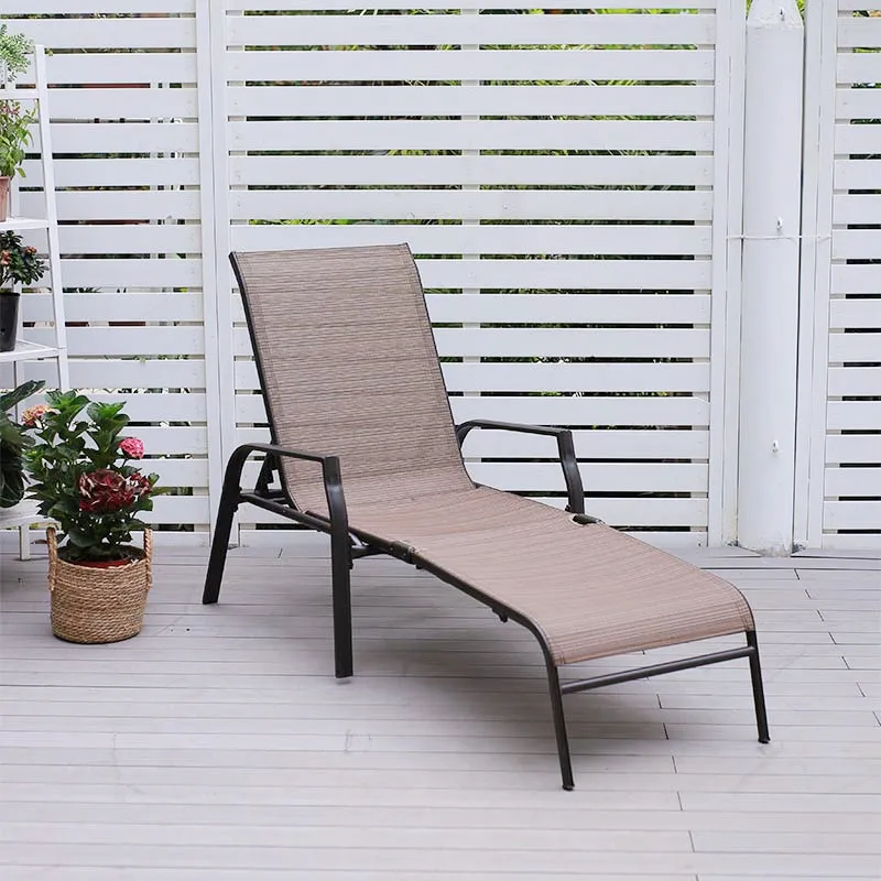 

Lazy Metal Designer Sun Loungers Modern Nordic Terrace Minimalist Lounge Chair Park Comfortable Silla Playa Outdoor Furnitures
