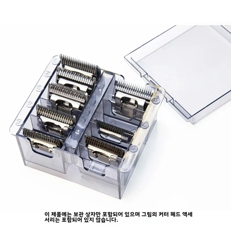 애완 동물 전기 푸시 가위 머리 보관 상자 면도 도구 상자 부품 주최자 애완 동물 미용을위한 캘리퍼스 제한 빗 상자