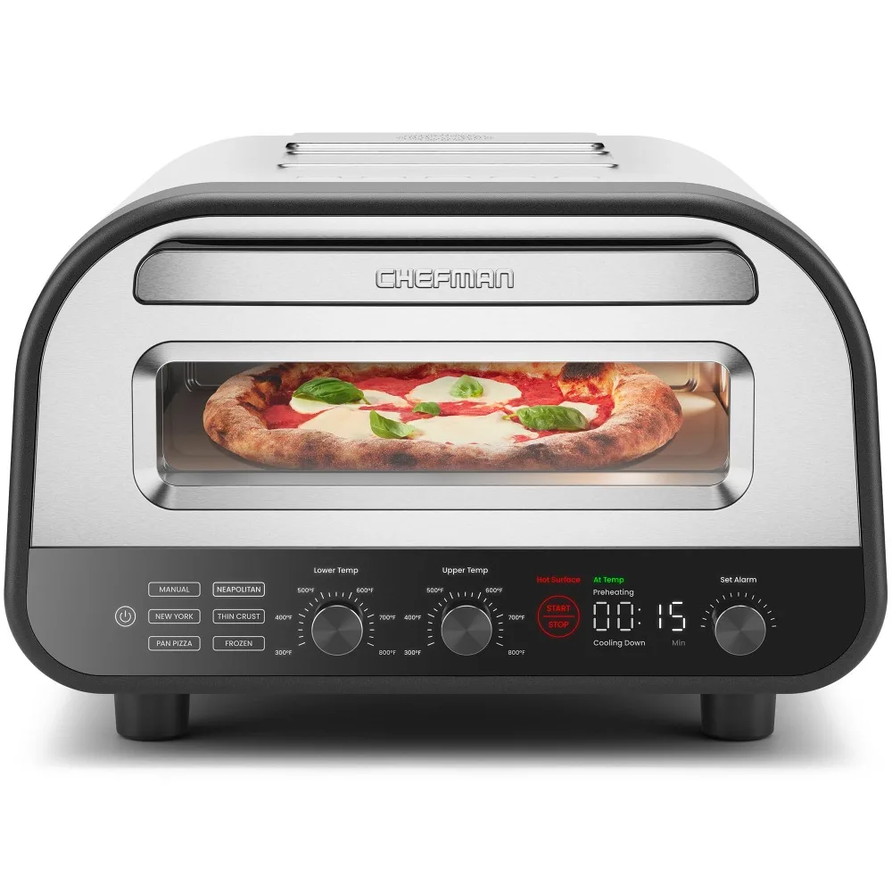 

CHEFMAN Indoor Pizza Oven - Makes 12 Inch Pizzas in Minutes, Heats up to 800°F - Countertop Electric Pizza Maker