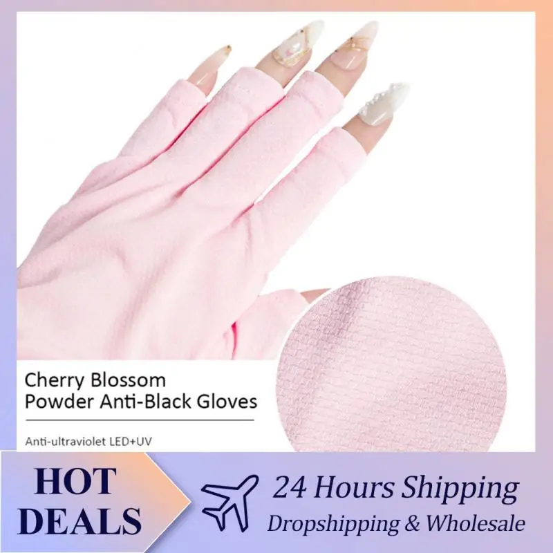 2pcsAntiUvRaysProtectGlovesNailGlovesLedLampNailUv