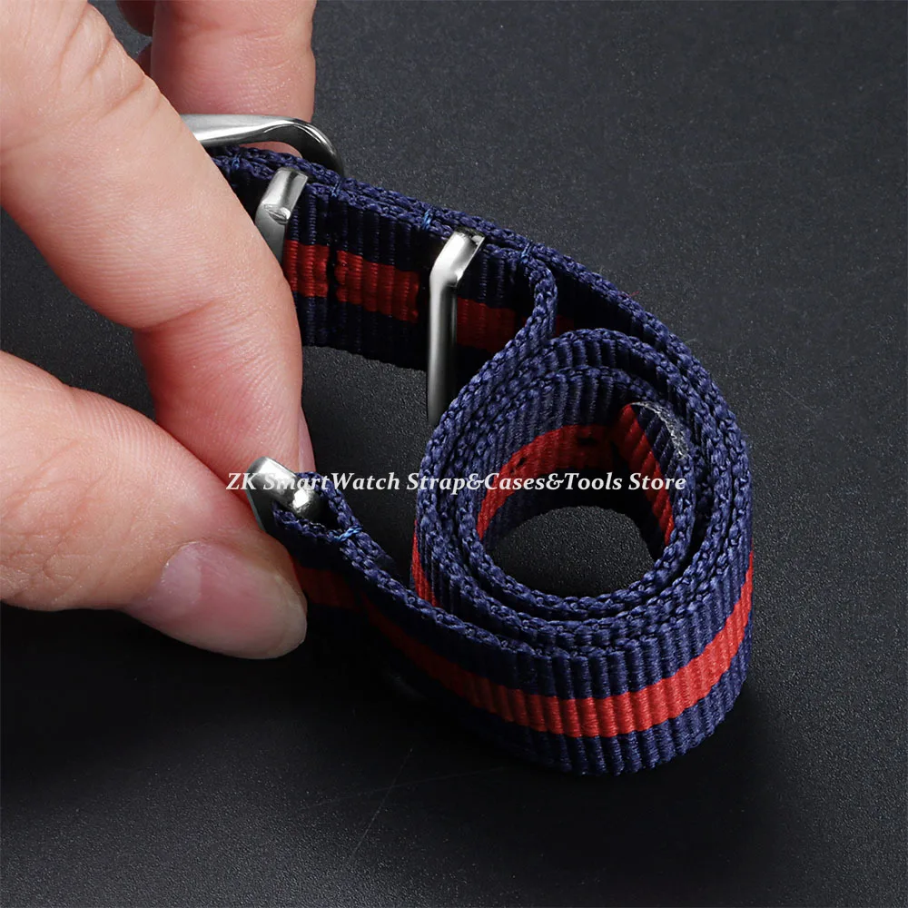 Ribbed Nylon Military Sport Watch Strap - Ballistic Fabric Band