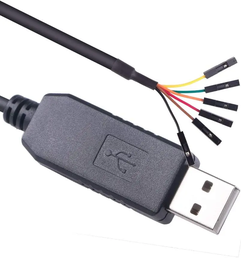 

USB Serial Cable RS232 Converter 2.54 mm Dupont Header Terminal 6 Pins CP2102 6P Adapter 1.8M