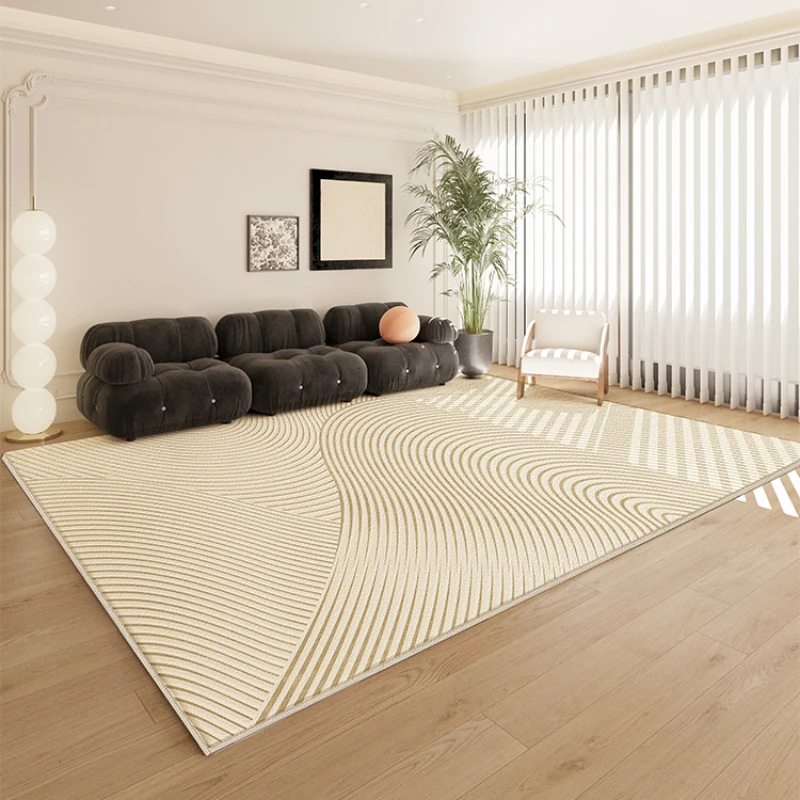 French Light Luxury Style Plush Rug Bedroom Thickened Bedside Carpet Large Area Living Room Sofa Rugs Simple Cloakroom Carpets
