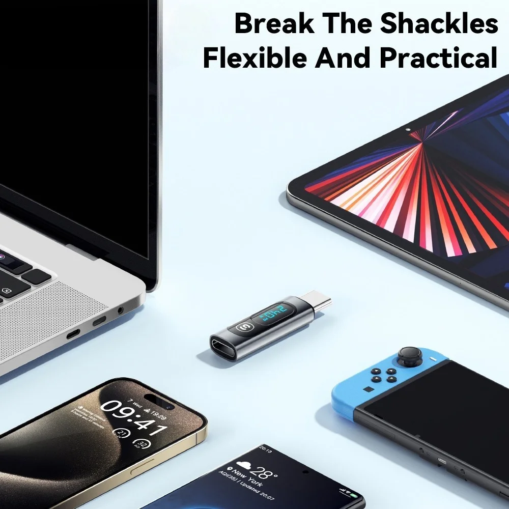 240W USB C Adapter Type C to USB C 3.0 2.0 OTG Connector Digital Display Data Adapter 100W For Macbook Pro Air Samsung