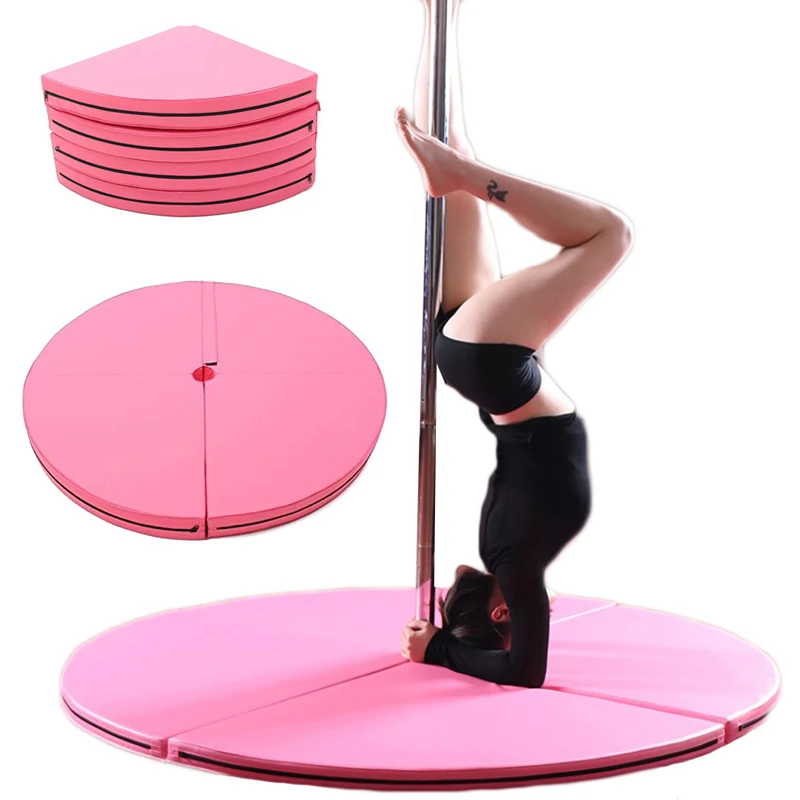 Tappetino Pieghevole Per Pole Dance Tappetino Da Ginnastica Rotondo Per Allenamento Tappetino Di Protezione Antiscivolo Anti-Caduta Per Pole Dance Tap