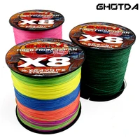 Ghotda Colorful Japanese Braided Fishing Line 0.14-0.5m Multifilament Carp Fishing Line 8 Strands 100m 300m 500m 1000m 2