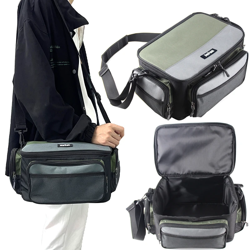 Sac de pêche Oxford grande capacité JSFUN - Boîte de rangement multifonction pour outils et leurres