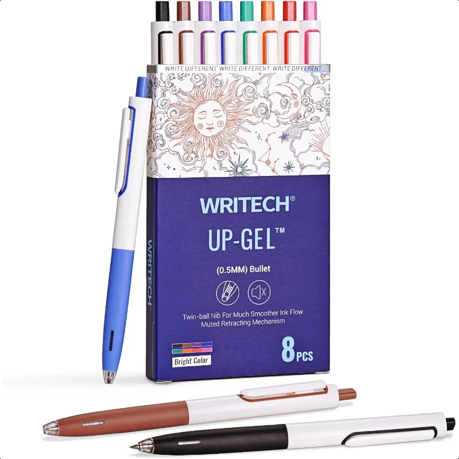 Retractable Multicolor Gel Ink Fine Point Pens