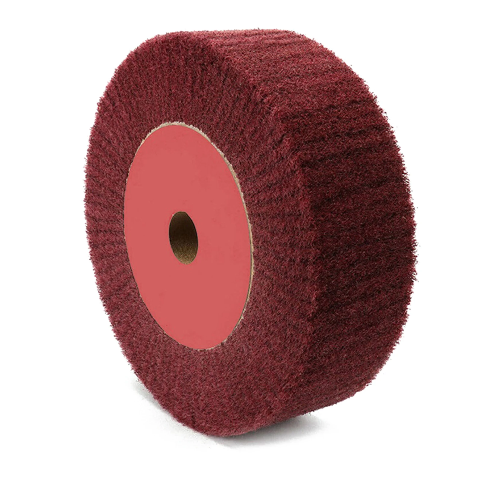 

1PC 250mm Scotch Brit Mop Polishing Wheel Non-Woven Flap Brush Nylon Fiber Flap Disc Red Buffing 320 Grit Abrasive Tools