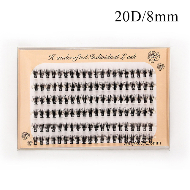 Bundles Eyelash Extension Set Natural Faux Mink Eyelashes Individual Cluster Lashes Makeup False Eye Lashes Grafting Tool