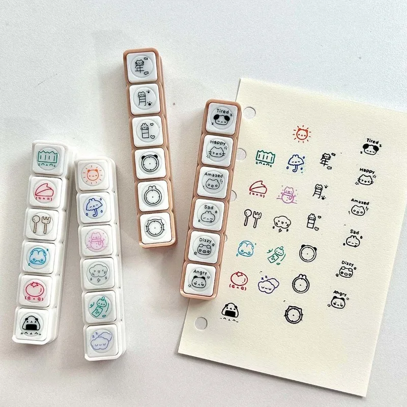 Scrapbooking을위한 장식 우표 Kawaii 우표 저널 플래너 예술을위한 편지지 Diy Crafts Album