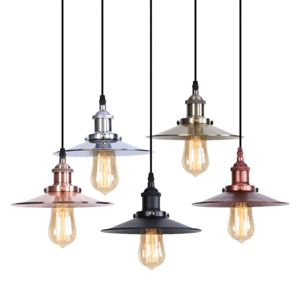 

Loft Industrial Farmhouse Decor Pendant Light Retro Hanging Lamp E27 Lamparas Colgantes LED For Bedroom Dinning Living Room Home