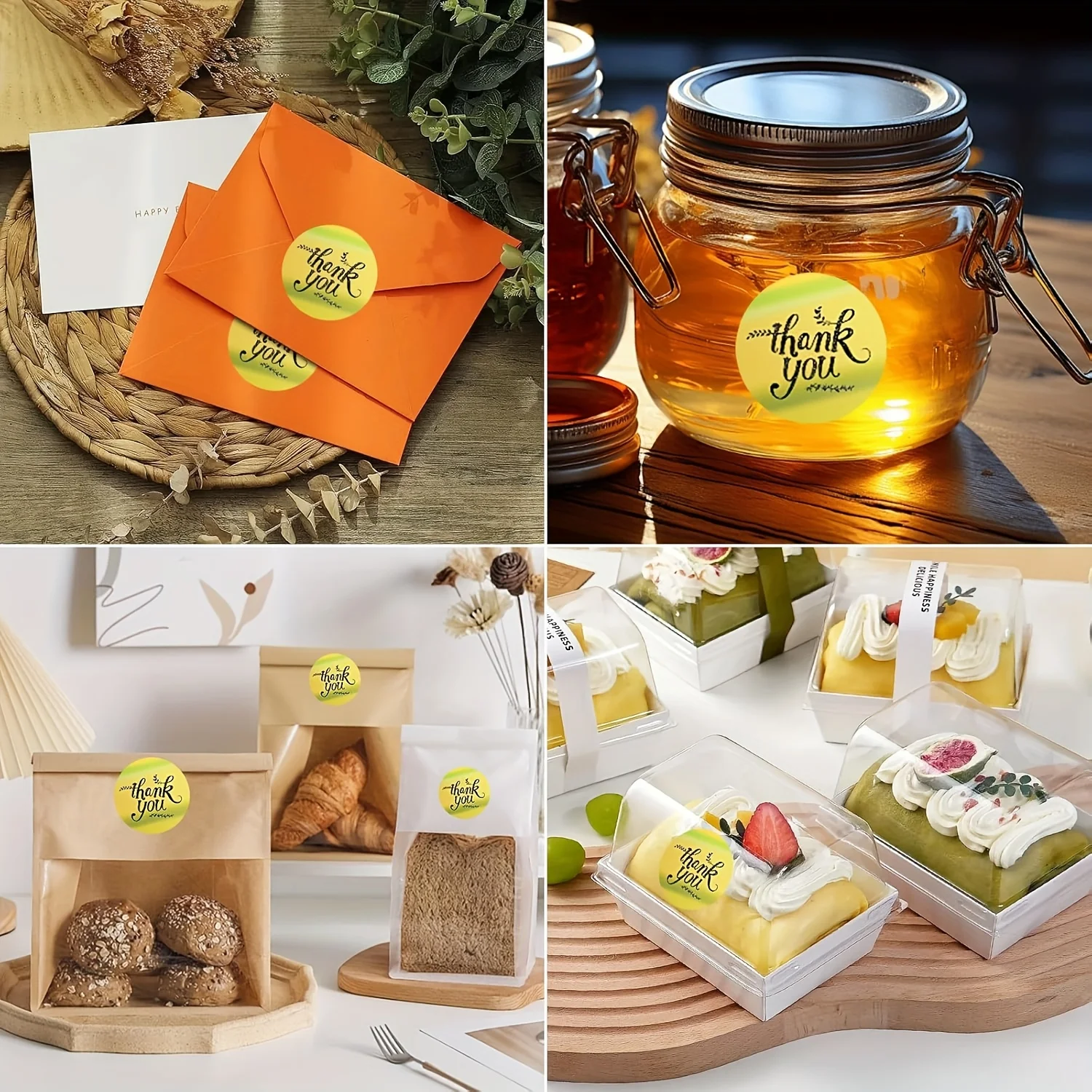 Holographic Thermal Transfer Labels - Golden Glossy Self-Adhesive Stickers with Holographic Effect, Compatible with M110