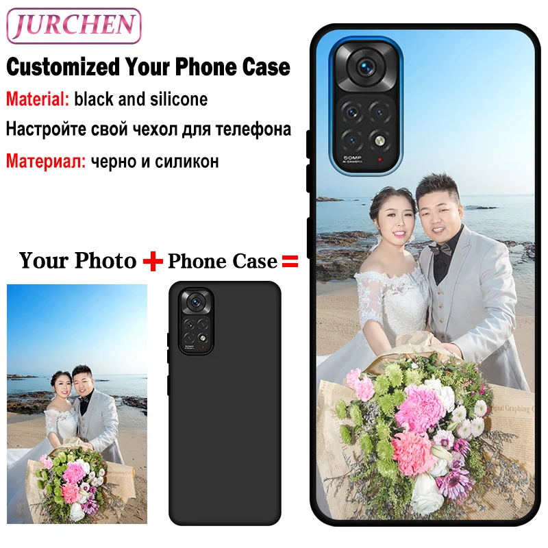 Custom Black Matte Silicone TPU Photo Case Cover by JURCHEN