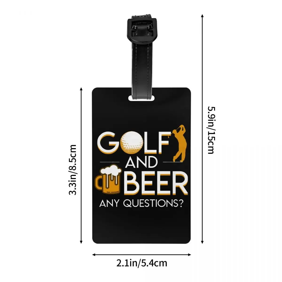 Custom Golf And Beer Luggage Tag Privacy Protection Baggage Tags Travel Bag Labels Suitcase 4