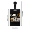 Custom Golf And Beer Luggage Tag Privacy Protection Baggage Tags Travel Bag Labels Suitcase 4