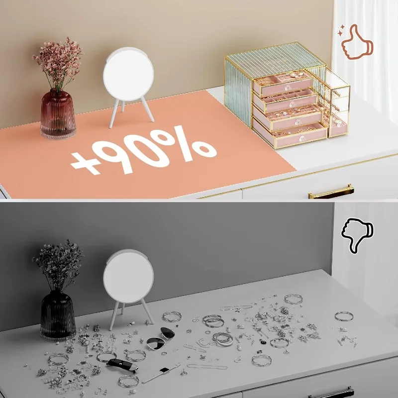 Jewelry organizer box-Tempered Glass 5-Drawer jewelry boxes for women, Large Jewelry Boxes 3