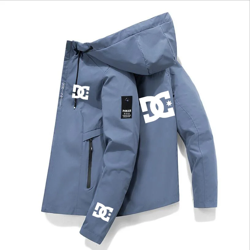 2024Autumn/Winter DC Men's S Clothing Outdoor Fishing Waterproof Jacket Sweatshirt Hoodie Windbreaker SportWear Clothes Outwear