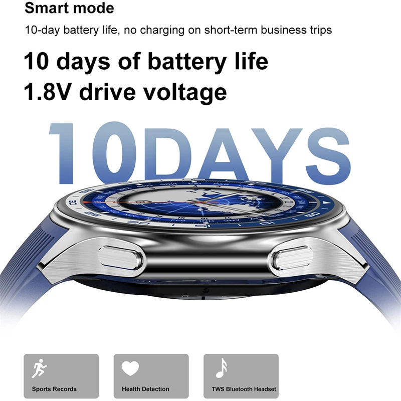 2026 New DT Watch X Smart Watch Men GPS Trajectory Compass Watches 1.43 Inch AMOLED 466*466 HD Screen Bluetooth Call Smartwatch