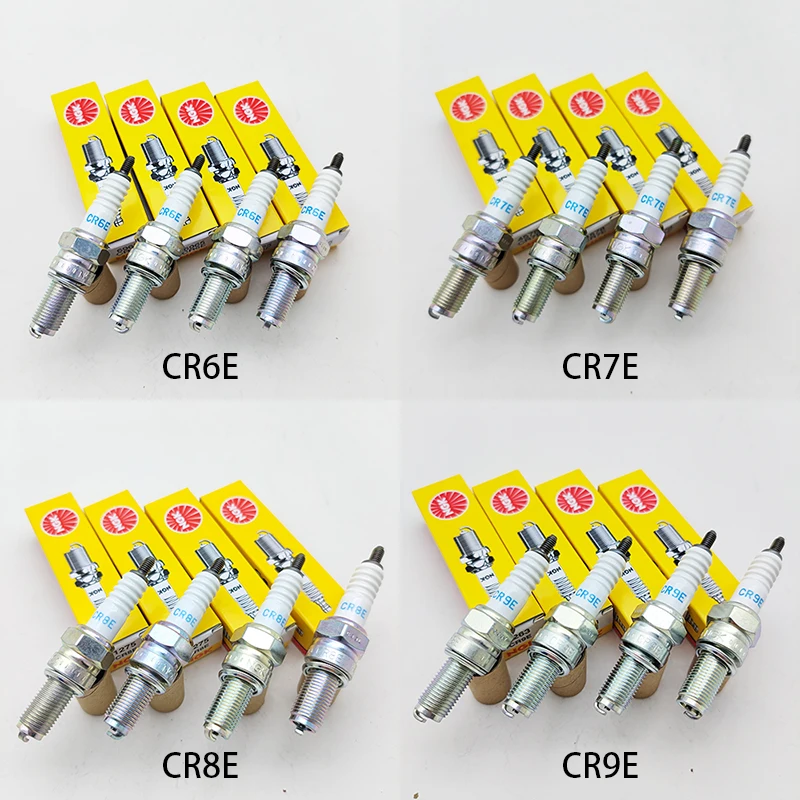 

4pcs Original Motorcycle Spark Plug CR6E CR7E CR8E CR9E For Some Models Of CB400 GW250 Hornet FZR XJR Bandit ZRX