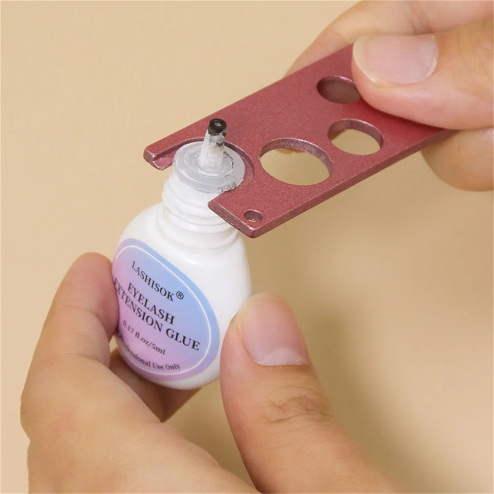 

Metal Lashes Glue Bottle Opener Nozzle Replacement Adhesive Caps Stainless Steel Metal Eyelash Extensions Accessories