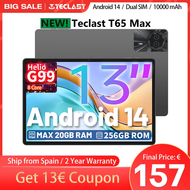 13インチ TECLAST T65 Max Helio G99 タブレット Amazon.co.jp: 【2024初登場 タブレット 13インチ】TECLAST T65
