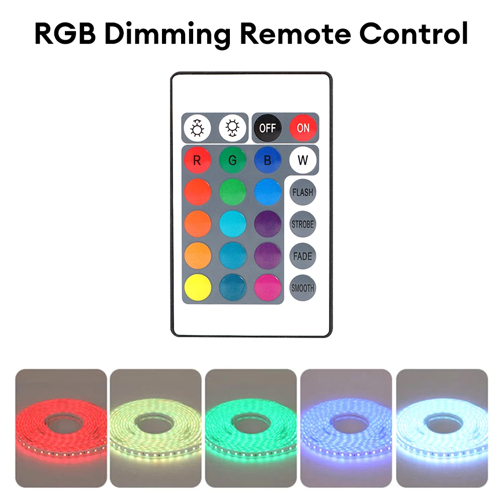 รูปสินค้า ไฟ LED RGB รีโมทคอนโทรล 24 ปุ่ม ตกแต่งบ้าน ห้องนอน ปาร์ตี้