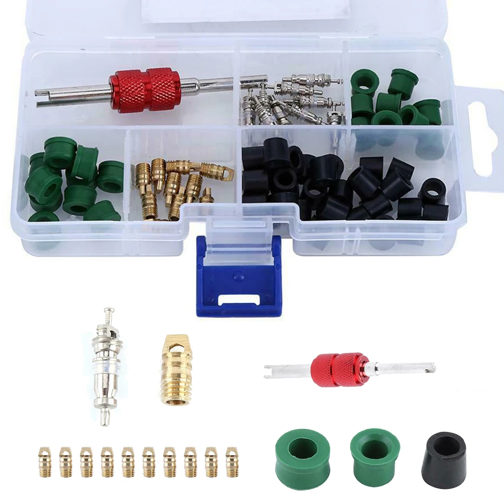 Classification Kit Repair Tools Air Condition Dual Style Metal+Rubber Refrigeration Valve Core 10pcs Valve Cores