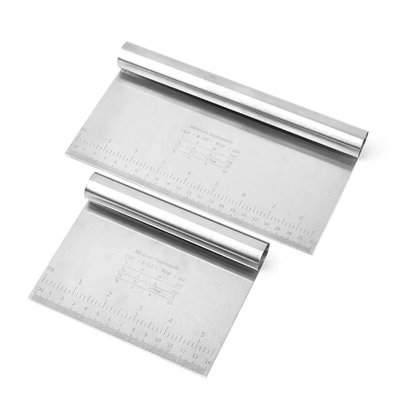 Baking Accessories Stainless Steel Pasty Cutters Dough Scraper