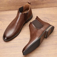 2025 New Chelsea Men Boots Fashion Brand Comfortable Leather Boots