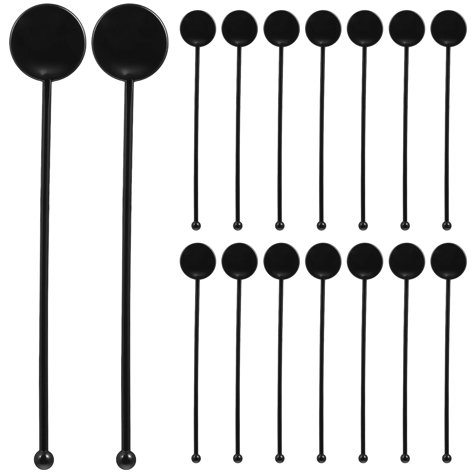 100 Pcs Black Beverage Stick Martini Mixing Stirrer Swizzle Sticks Mixer Coffee Drink Stirrers Cocktails Drinks