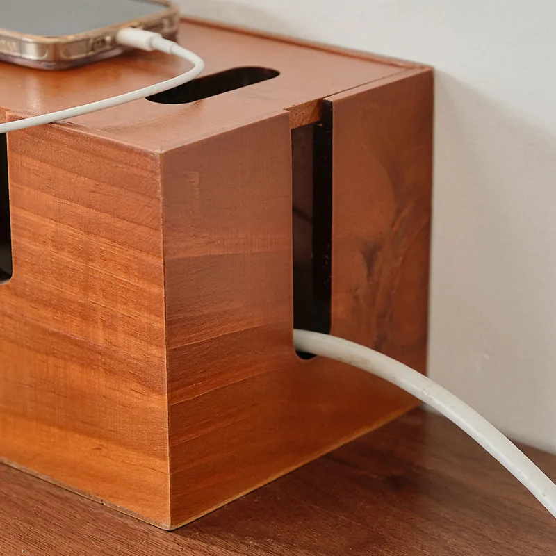 Router cable storage box Cable board socket Mobile phone charging arrangement storage box desktop power cable collection