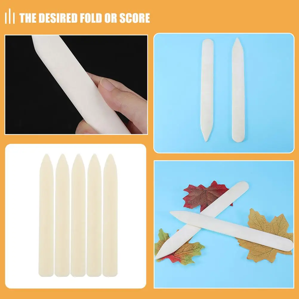 10 Pcs Creased Knife Folding Tool Bone Folder Document Book Binding Kits Note Tools Beige Duck Call Reeds