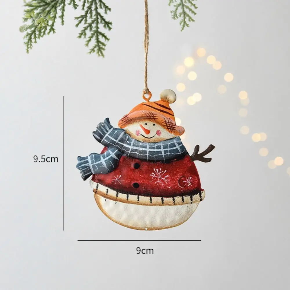 Vintage Snowman Christmas Hanging Model Handmade with Lanyard Christmas Tree Decor Cute Pendant Xmas Ornament Festival