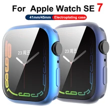 

For iWatch 7 Watch case 45mm 41mm Protective film+cover Accessorie bumper+Screen Protector Shell Frame for Apple watch series 7