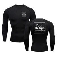 Premium Custom Logo Compression T-Shirts - Long Sleeve Quick-Dry Performance Shirts for Men & Women | Ideal for Gym, Running, Sports, and Workouts | Elastic Athletic Activewear