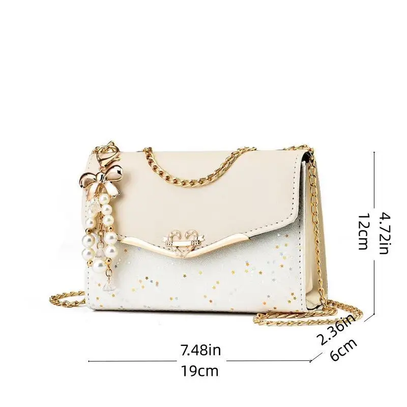 1Pcs Luggage-Ladies Messenger Bag/shoulder Bag-Pu Bag-Artificial Leather Lining-Divided Into Two Kinds of Pendants (No Pendants)