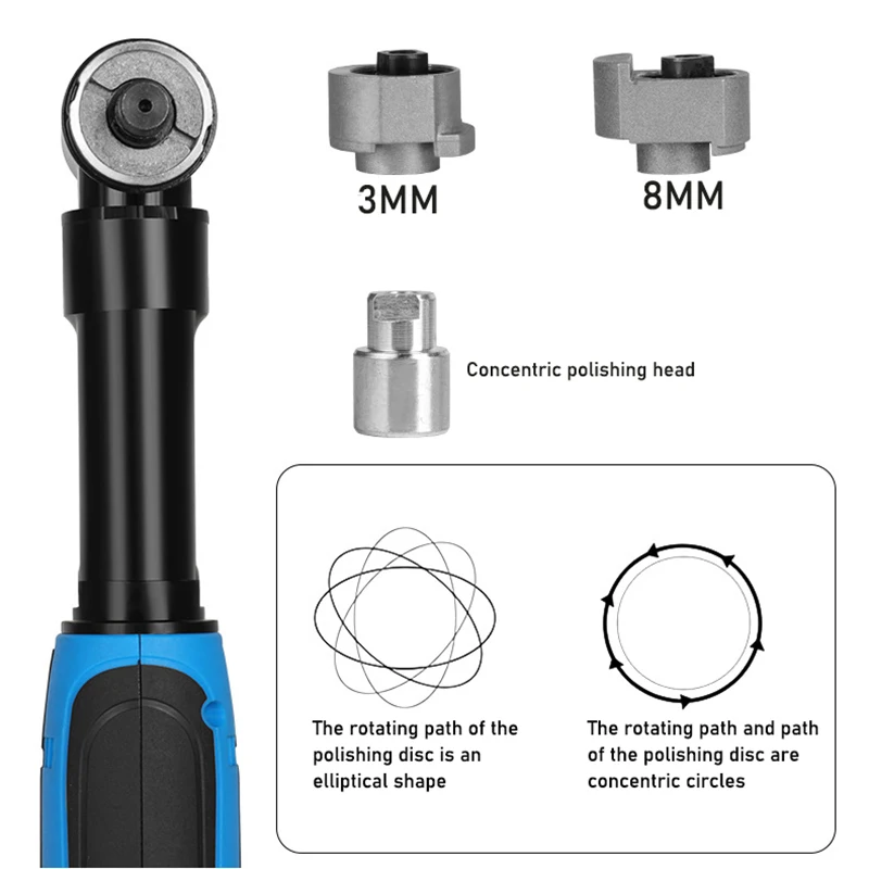 Car Polisher Electric 220V 1 2-inch Point Polishing Waxing Sealing Machine Eccentric Concentric Small Tool