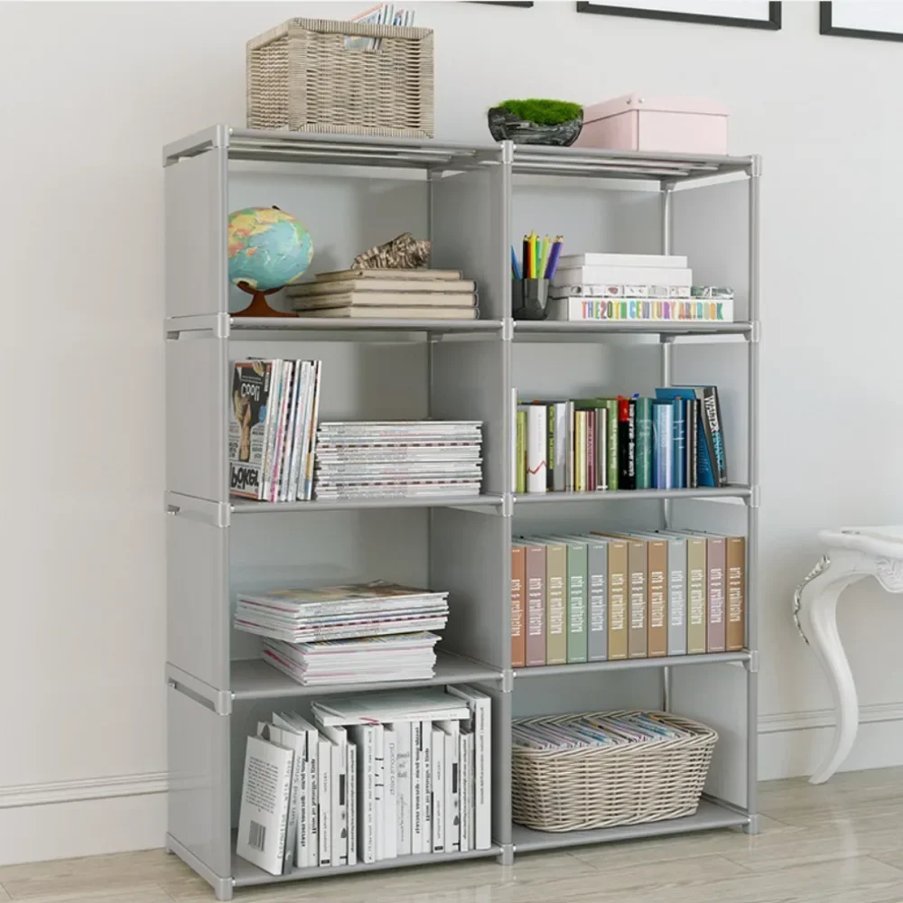 Stackable DIY Multi-Layer Metal Storage Rack Square Easy Assembly Bedroom Home Decor Organizer Bookshelf storage rack,cube storage organizers