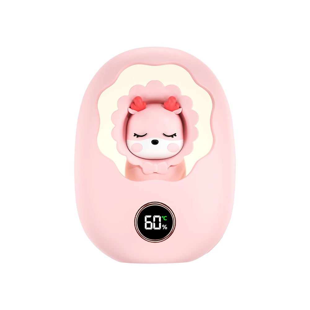 Cute Animals Hand Warmer Power Bank USB Mini-Portable Double-Sided Heating HandWarmer Heater Power Bank Christmas Gift For Kids