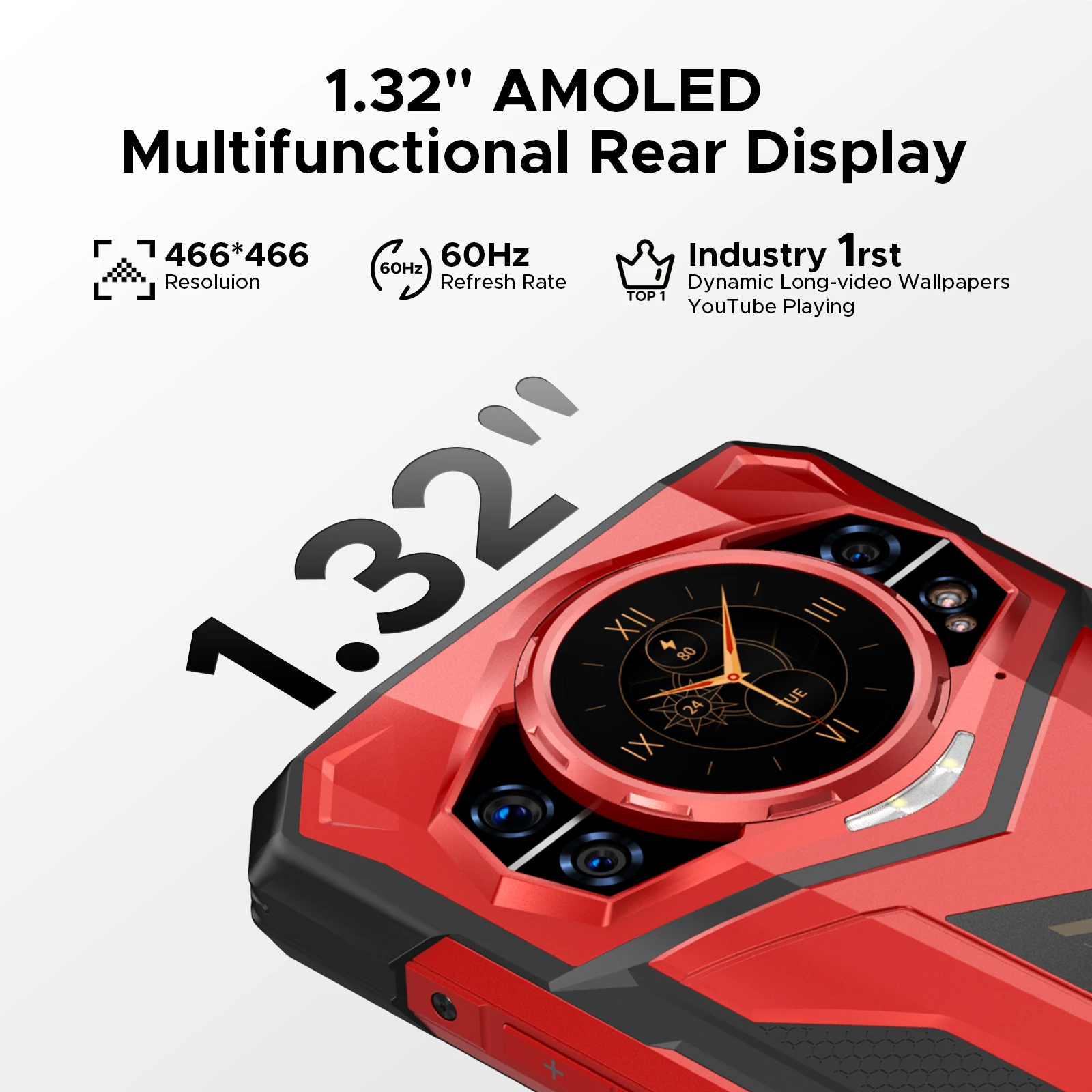 DOOGEE S200 Plus 5G AI Rugged Phone dimension 7300 telefoni da gioco 1.32 Display posteriore 12 + 512GB 6.72 10100mAh batteria Smartphone - immagine 2