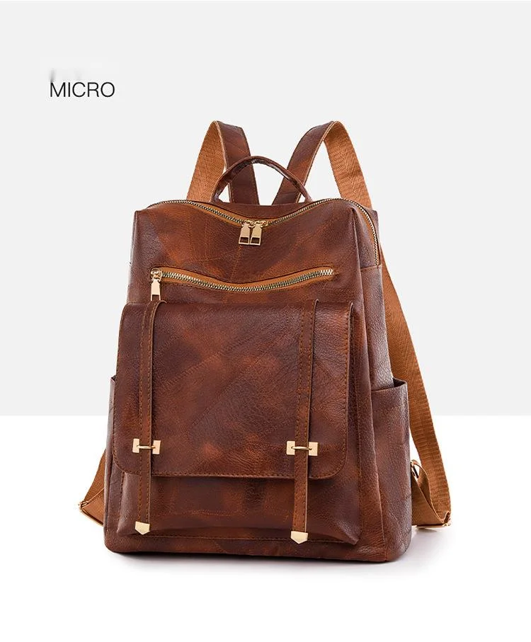 Zaino donna in pelle pu elegante borsa da viaggio moda zainetto_voghion.com