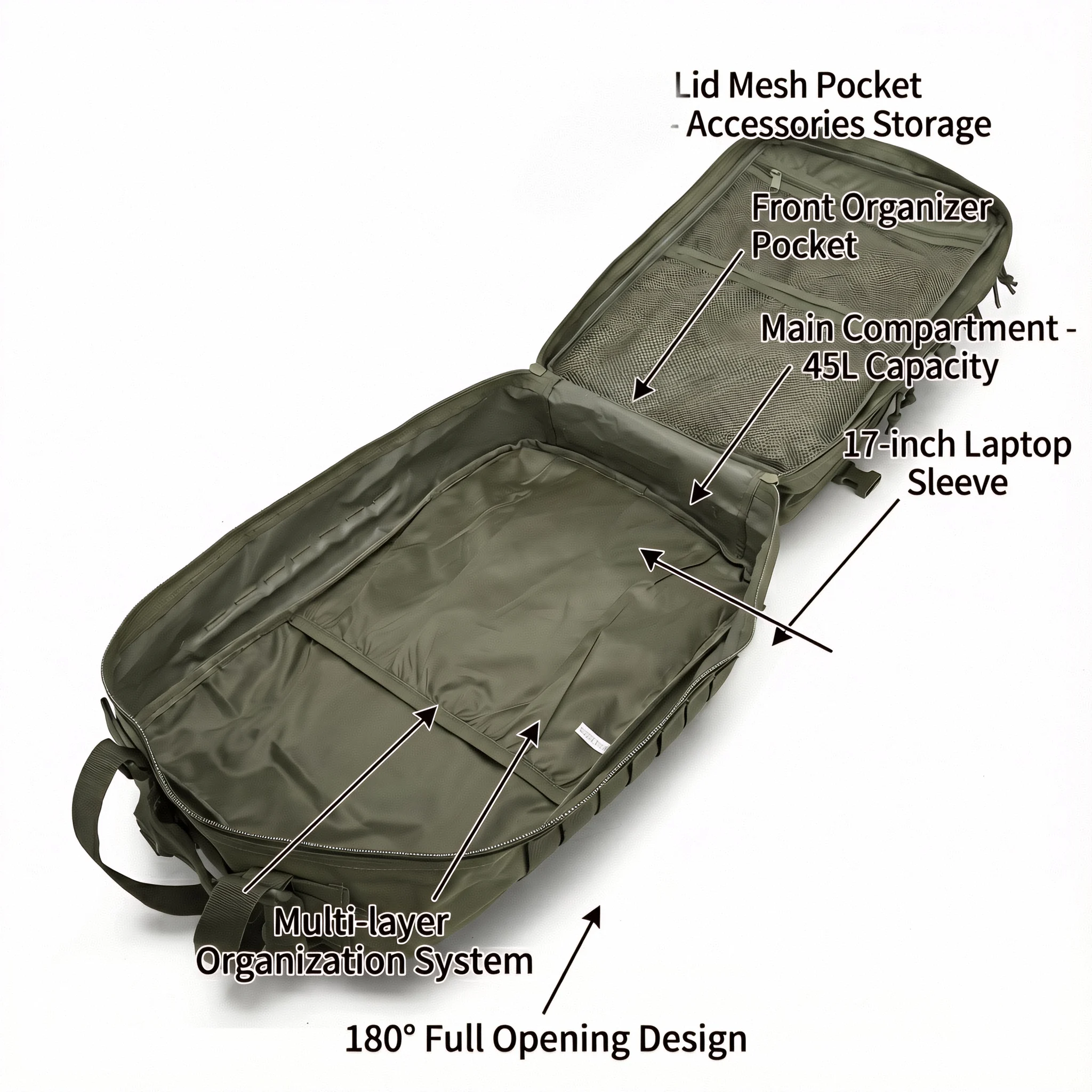 45L Tactical Hiking Backpack 5
