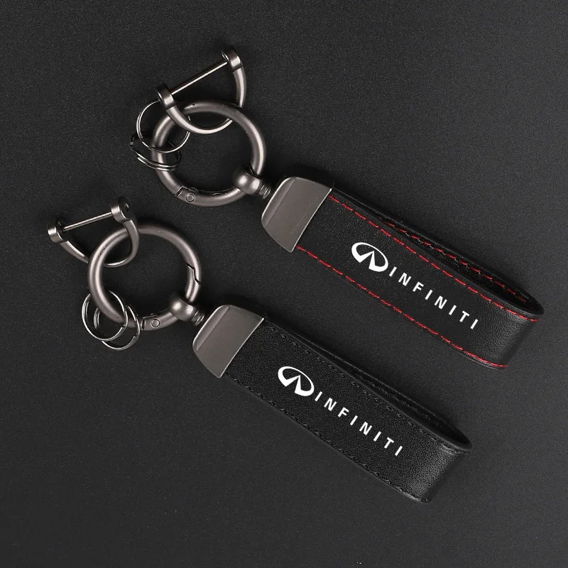 Key Holder Infiniti Lanyard Deluxe Leather Car Keychain Keyring