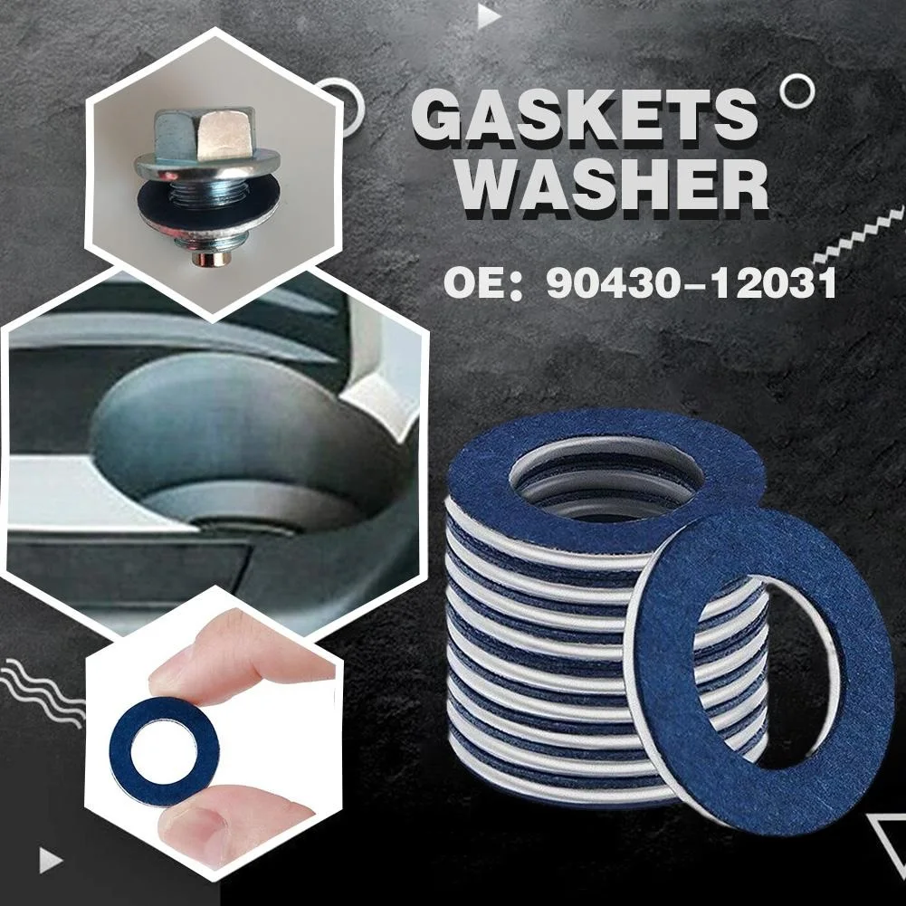 Car Oil Drain Plug Crush Washer Gaskets For Camry 1989-Oil Drain Plug Gasket Auto Accessories 20pcs oil drain plug gasket oil drain plug seal washer sealing washers