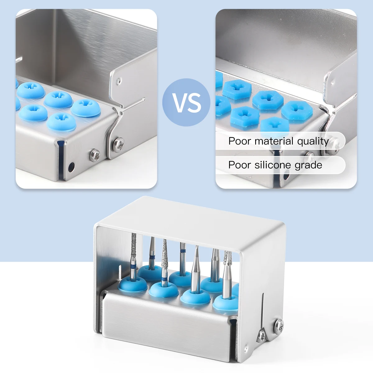 8/30 Löcher Zahnbohrerhalter Sterilisator Endo File Desinfection Box Organizer 135 ℃ Autoklavierbares, sterilisierbares Laborgerät AZDENT – Detail 9