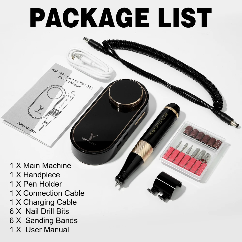 NL-X ネイルアート用回転式ドリルなど YOKEFELLOW YK-N301 電動