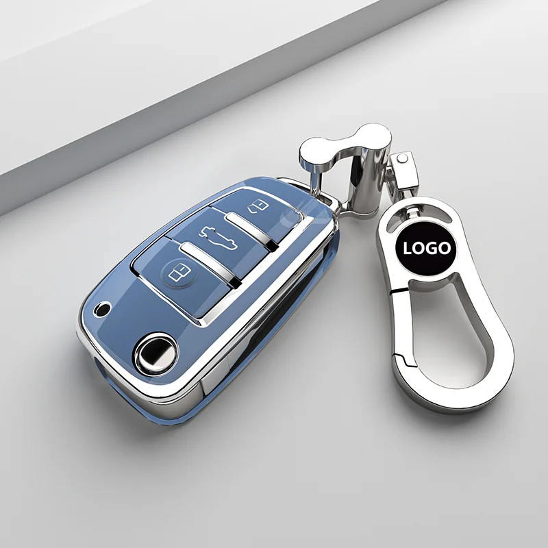 For Audi Key Fob Cover Case, Metal Key Fob Case for Audi A3 A6 A7